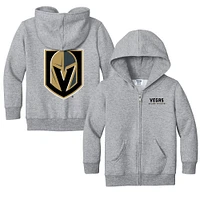 Toddler Chad & Jake Heather Gray Vegas Golden Knights Logo Full-Zip Hoodie Jacket