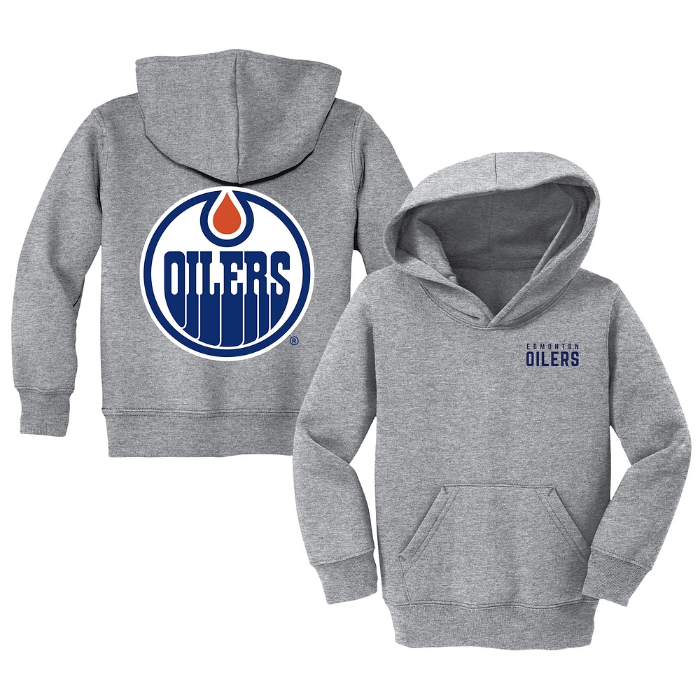 Toddler Chad & Jake Heather Gray Edmonton Oilers Pullover Hoodie
