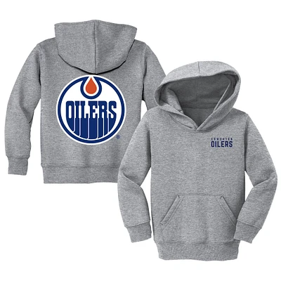 Toddler Chad & Jake Heather Gray Edmonton Oilers Pullover Hoodie