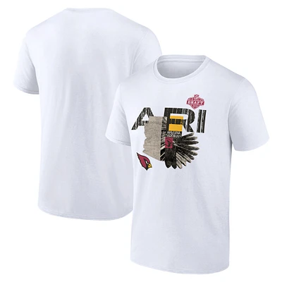 Men's White Arizona Cardinals 2025 NFL Draft T-Shirt