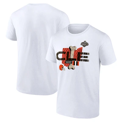 Men's White Cleveland Browns 2025 NFL Draft T-Shirt