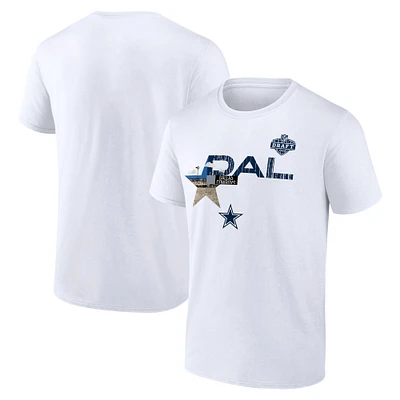 Men's White Dallas Cowboys 2025 NFL Draft T-Shirt