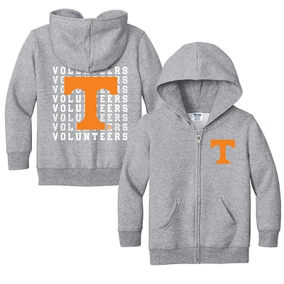 Toddler Chad & Jake Heather Gray Tennessee Volunteers  Retro Full-Zip Hoodie
