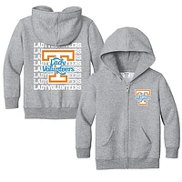 Toddler Chad & Jake Heather Gray Tennessee Volunteers Lady Retro Full-Zip Hoodie