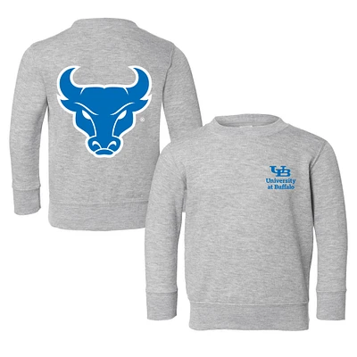 Toddler Chad & Jake Heather Gray Buffalo Bulls Logo Pullover Sweatshirt