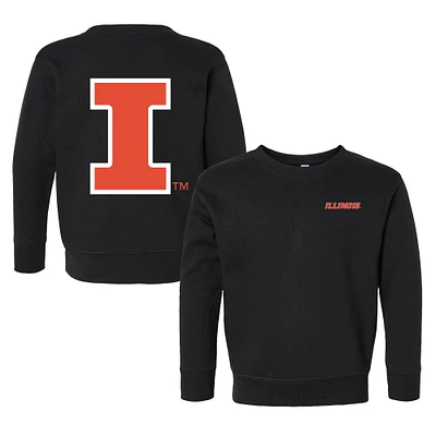 Toddler Chad & Jake Black Illinois Fighting Illini Logo Pullover Sweatshirt