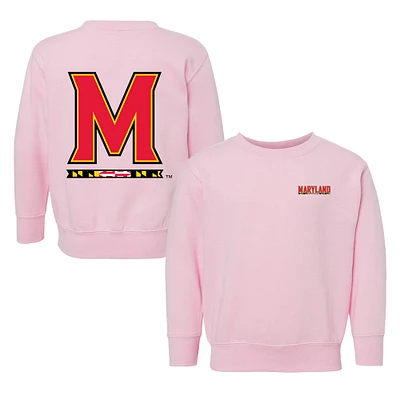 Toddler Chad & Jake Pink Maryland Terrapins Logo Pullover Sweatshirt