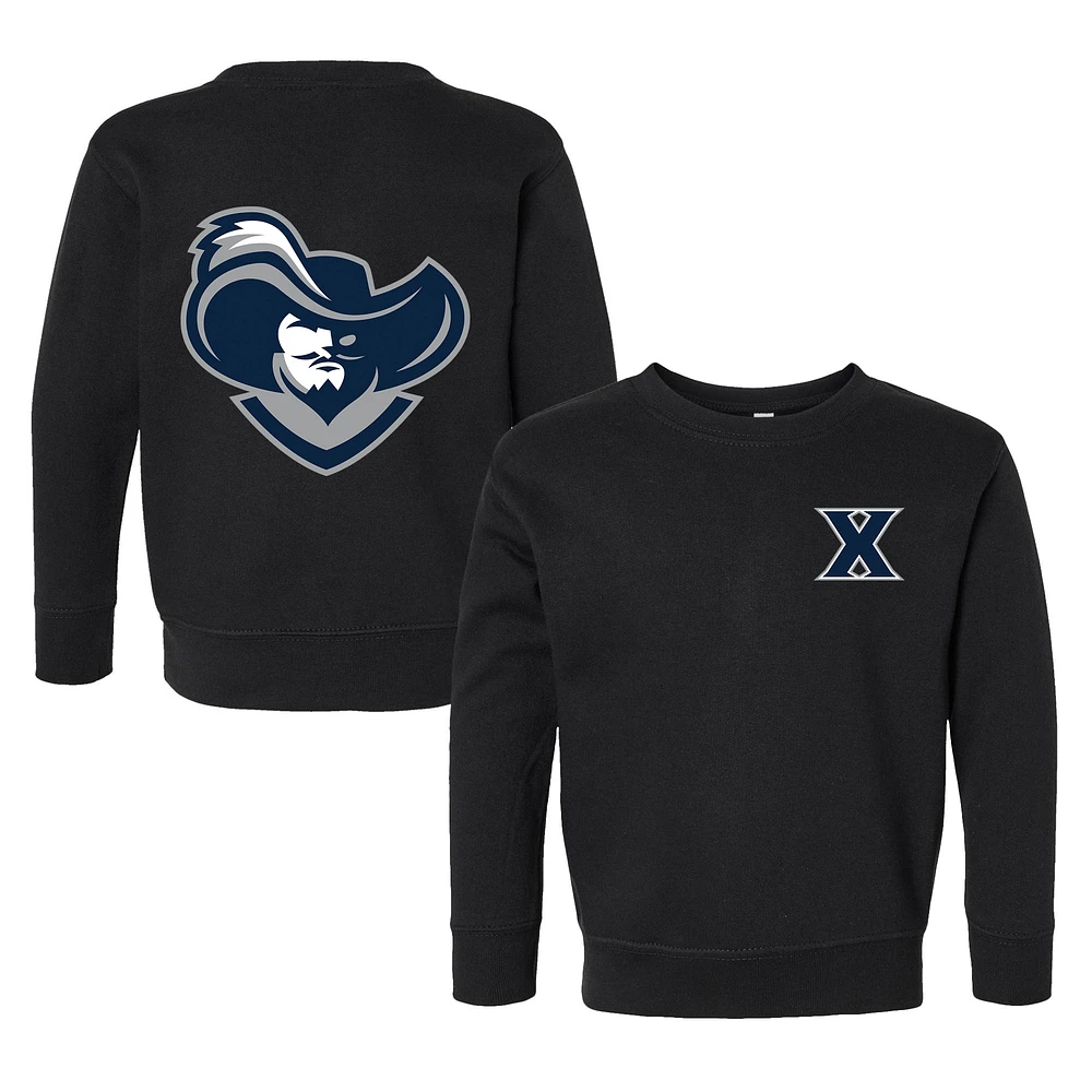 Toddler Chad & Jake Black Xavier Musketeers Logo Pullover Sweatshirt