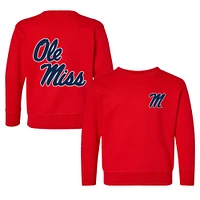 Toddler Chad & Jake Red Ole Miss Rebels Logo Pullover Sweatshirt