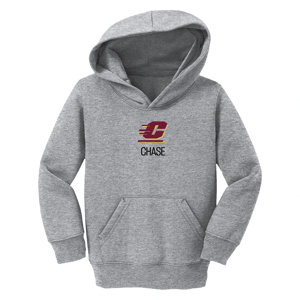 Toddler Chad & Jake Heather Gray Central Michigan Chippewas Secondary Logo Personalized Pullover Hoodie