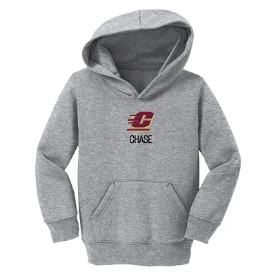 Toddler Chad & Jake  Heather Gray Central Michigan Chippewas Secondary Logo Personalized Pullover Hoodie