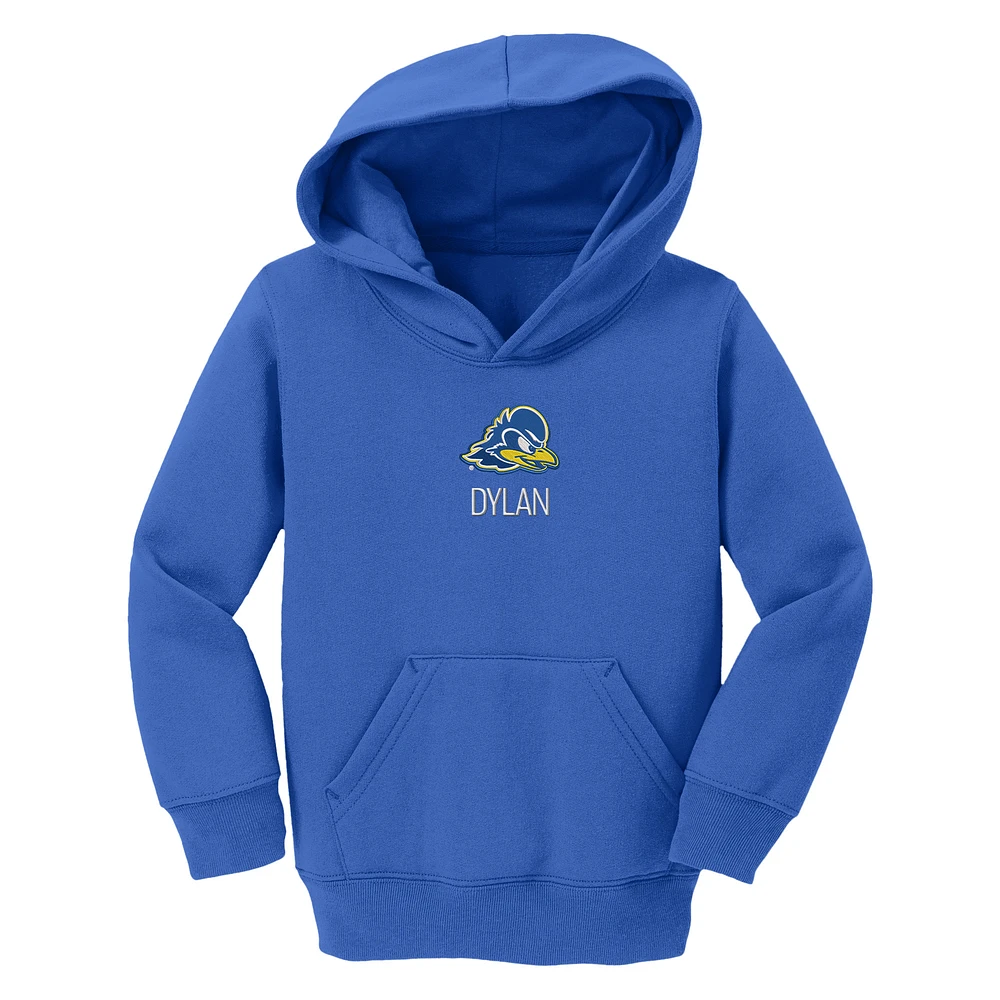 Toddler Chad & Jake Royal Delaware Fightin' Blue Hens Secondary Logo Personalized Pullover Hoodie