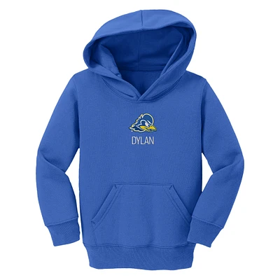 Toddler Chad & Jake  Royal Delaware Fightin' Blue Hens Secondary Logo Personalized Pullover Hoodie
