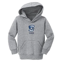 Toddler Chad & Jake  Heather Gray Creighton Bluejays Primary Logo Personalized Pullover Hoodie
