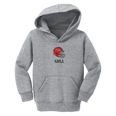 Toddler Chad & Jake  Heather Gray Maryland Terrapins Helmet Personalized Pullover Hoodie