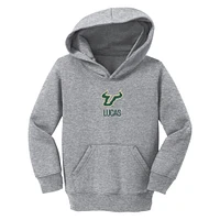 Toddler Chad & Jake  Heather Gray South Florida Bulls Primary Logo Personalized Pullover Hoodie