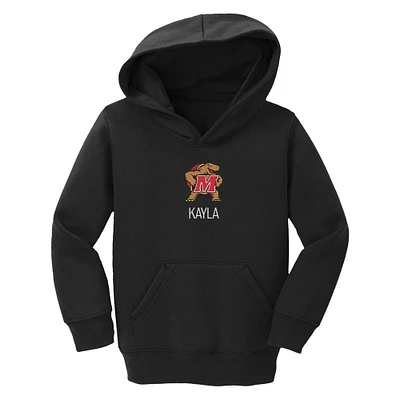Toddler Chad & Jake  Black Maryland Terrapins Mascot Personalized Pullover Hoodie