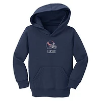 Toddler Chad & Jake  Navy Ole Miss Rebels Helmet Personalized Pullover Hoodie