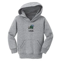 Toddler Chad & Jake  Heather Gray Tulane Green Wave Primary Logo Personalized Pullover Hoodie