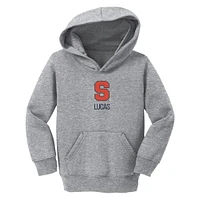 Toddler Chad & Jake  Heather Gray Syracuse Orange Primary Logo Personalized Pullover Hoodie