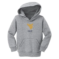 Toddler Chad & Jake  Heather Gray West Virginia Mountaineers Primary Logo Personalized Pullover Hoodie