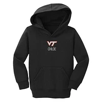 Toddler Chad & Jake  Black Virginia Tech Hokies Primary Logo Personalized Pullover Hoodie