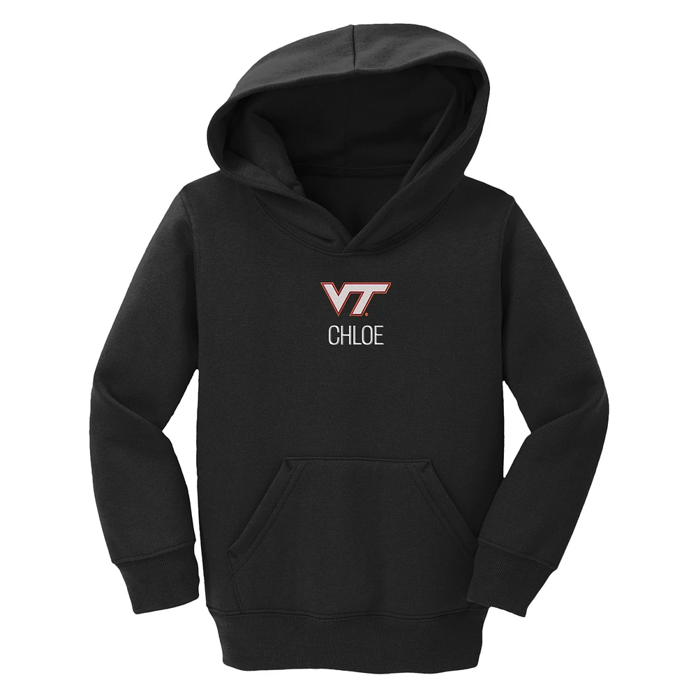 Toddler Chad & Jake Black Virginia Tech Hokies Primary Logo Personalized Pullover Hoodie