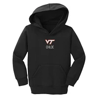 Toddler Chad & Jake  Black Virginia Tech Hokies Primary Logo Personalized Pullover Hoodie