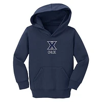 Toddler Chad & Jake  Navy Xavier Musketeers Primary Logo Personalized Pullover Hoodie