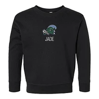 Toddler Chad & Jake  Black Tulane Green Wave Primary Logo Personalized Pullover Sweatshirt