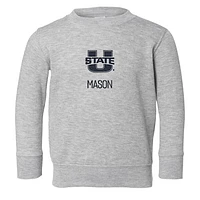 Toddler Chad & Jake  Heather Gray Utah State Aggies Secondary Logo Personalized Pullover Sweatshirt