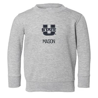 Toddler Chad & Jake  Heather Gray Utah State Aggies Secondary Logo Personalized Pullover Sweatshirt