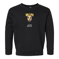 Toddler Chad & Jake  Black Valparaiso University Secondary Logo Personalized Pullover Sweatshirt