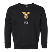 Toddler Chad & Jake  Black Valparaiso University Secondary Logo Personalized Pullover Sweatshirt