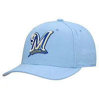 Unisex Mitchell & Ness  Powder Blue Milwaukee Brewers Basic Coop Pro Adjustable Hat