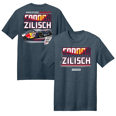 Men's Trackhouse Racing Team Collection Heather Navy Connor Zilisch Red Bull Car T-Shirt