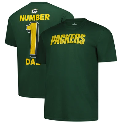 Men's Fanatics  Green Bay Packers Big & Tall Number One Dad T-Shirt