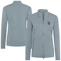 Women's Levelwear Gray San Diego Padres Driven Insignia 2.0 Full-Zip Jacket