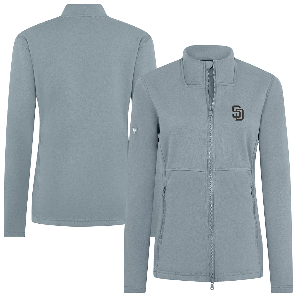 Women's Levelwear Gray San Diego Padres Driven Insignia 2.0 Full-Zip Jacket