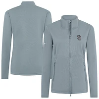 Women's Levelwear Gray San Diego Padres Driven Insignia 2.0 Full-Zip Jacket