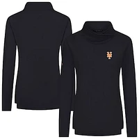 Women's Levelwear Black New York Mets Advance Insignia 2.0 Raglan Pullover