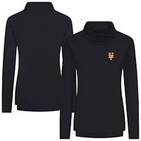 Women's Levelwear Black New York Mets Advance Insignia 2.0 Raglan Pullover