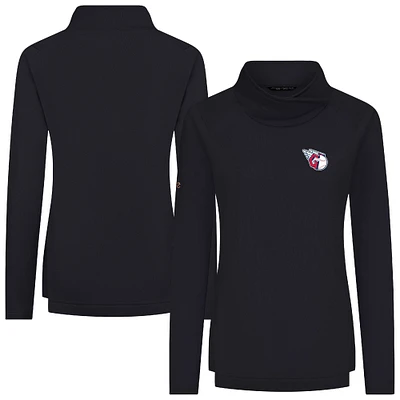 Women's Levelwear Black Cleveland Guardians Advance Insignia 2.0 Raglan Pullover