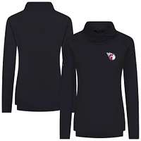 Women's Levelwear Black Cleveland Guardians Advance Insignia 2.0 Raglan Pullover