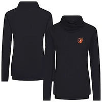 Women's Levelwear Black Baltimore Orioles Advance Insignia 2.0 Raglan Pullover