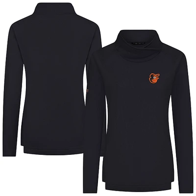 Women's Levelwear Black Baltimore Orioles Advance Insignia 2.0 Raglan Pullover