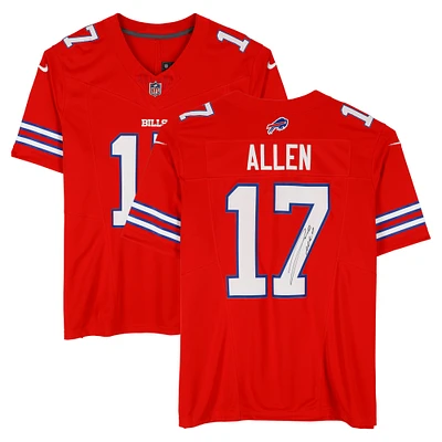 Josh Allen Buffalo Bills Autographed Red Nike Limited Jersey