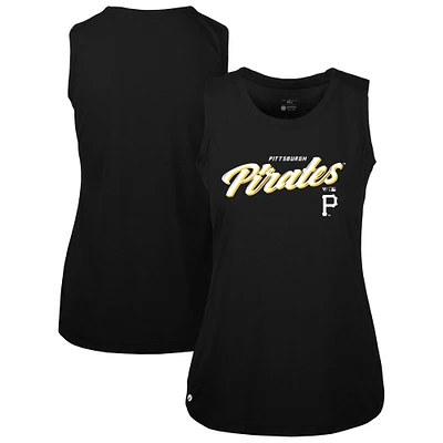 Women's Levelwear  Black Pittsburgh Pirates Macy Tank Top