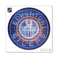 Edmonton Oilers 28" x 28" Repositionable Neon Wall Decal