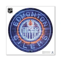Edmonton Oilers 28" x 28" Repositionable Neon Wall Decal